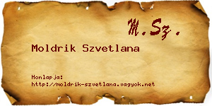 Moldrik Szvetlana névjegykártya